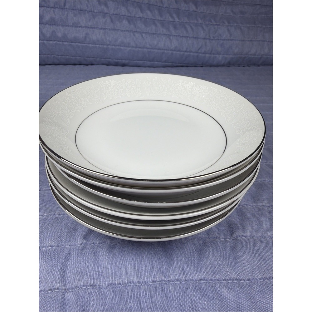 Crown Victoria Lovelace Fruit Dessert Bowls 5.5" Set (6) Fine China Discontinued